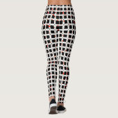 Leggings CUTE Noir Blanc Rouge Motif Chic (Dos)