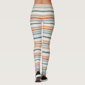 Leggings Cute Orange Blue Spring Rainbow Clouds Motif (Dos)