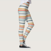 Leggings Cute Orange Blue Spring Rainbow Clouds Motif (Droite)
