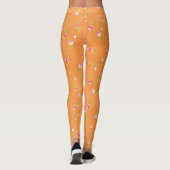 Leggings Cute Orange Floral (Dos)