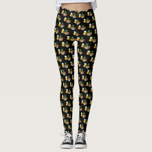 Leggings Cute Owl Boire Bière St Patrick's Day Motif