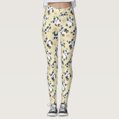 Leggings Cute panda bear paw cream background (Devant)