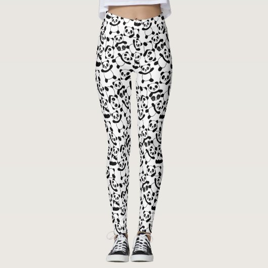 Leggings Cute Panda Ours Motif Fun Animal (Devant)