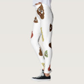 Leggings Cute Poop emoji funny (Gauche)