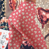 Leggings Cute rose et blanc Valentine Coeurs Motif