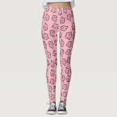 Leggings Cute rose Fleur Patten Floral (Devant)