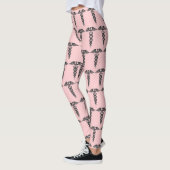 Leggings Cute Rose Nurse Caduceus Motif femmes (Gauche)