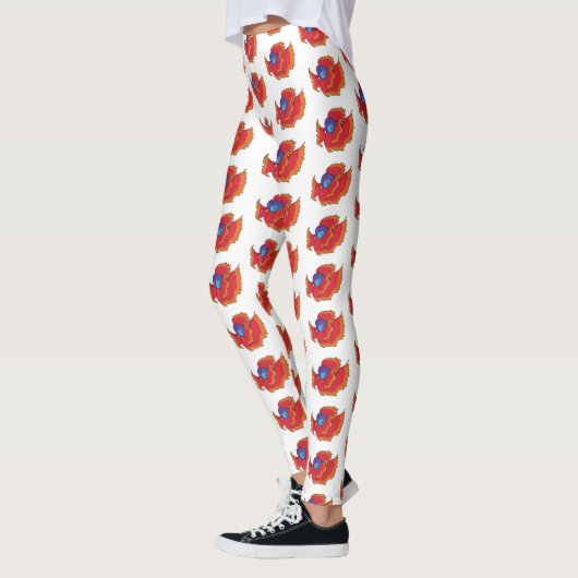 Leggings Cute Siamese combat poisson betta dessin (Gauche)