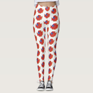 Leggings Cute Siamese combat poisson betta dessin
