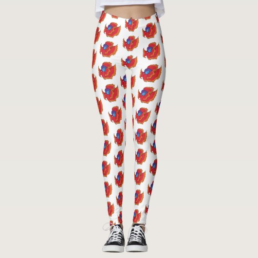 Leggings Cute Siamese combat poisson betta dessin (Devant)