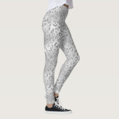 Leggings Cute Silver Cheetah Leopard Motif d'impression (Droite)