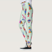 Leggings Cute Snowy Dog Imprimer Activewear Pour Femmes (Gauche)