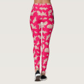 Leggings Cute Sphynx chat, rose (Dos)