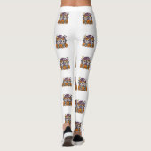 Leggings Cute Spooky Skeleton Cows with Pumpkins (Dos)