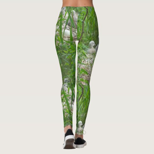 Leggings Cute Swans Motif Leging (Dos)