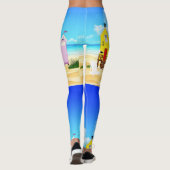 Leggings Cute Tiny Beach Shacks Thunder_Cove (Dos)