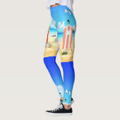 Leggings Cute Tiny Beach Shacks Thunder_Cove (Gauche)