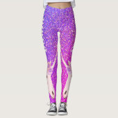 Leggings Cute Unicorn violet rose Parties scintillant Dream (Devant)