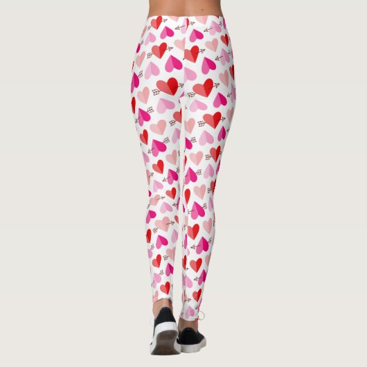 Leggings Cute Valentine's Day Coeurs et flèches (Dos)