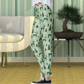 Leggings Cute Winter Christmas Reindeer Snowflakes Pattern