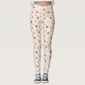 Leggings Cute Woodland Hérisson et Motif de champignons (Devant)