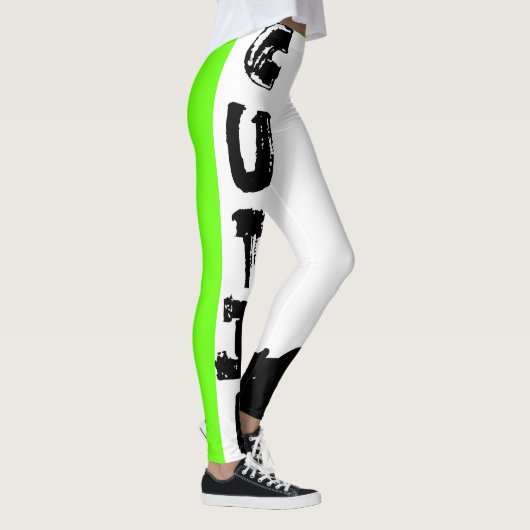 Leggings Cutie punk, vert de chaux (Droite)