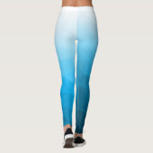 Leggings Cyan bleu aqua Gradient Geometry Mesh Nom du Motif (Dos)