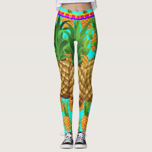 Leggings Cyan - I Love Pineapples