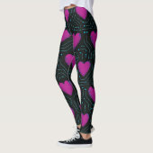 Leggings Cyber Love Circuit – Tech Heart Pattern Design (Gauche)