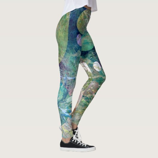 Leggings Cyberespace de guêtres de yoga aucuns 5 (Droite)