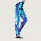 Leggings Cyberpunk Futuristic Neon City (Droite)