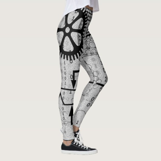 Leggings Cyberpunk Tech Geek Gear Electronic Engineer Math (Droite)