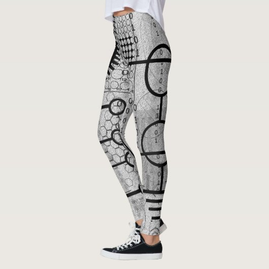 Leggings Cyberpunk Tech Geek Gear Electronic Engineer Math (Gauche)