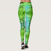 Leggings Cyberpunk Triangles verts (Dos)