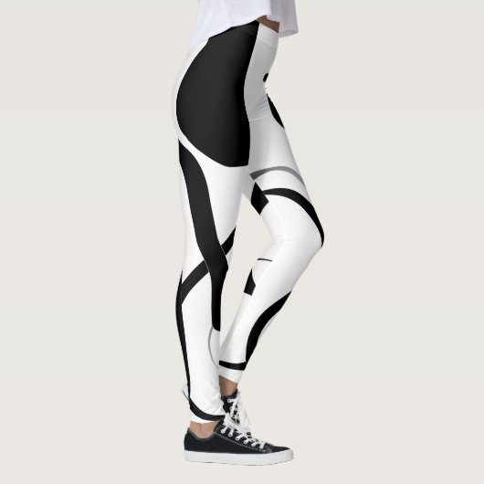 Leggings Cycle de rotation : noir et blanc Abstrait (Droite)