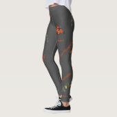 Leggings Cycle de vie du papillon monarque (Gauche)