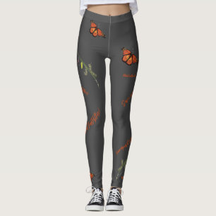 Leggings Cycle de vie du papillon monarque