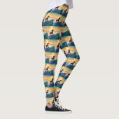 Leggings Dachshund Beach Surf Peinture (Droite)