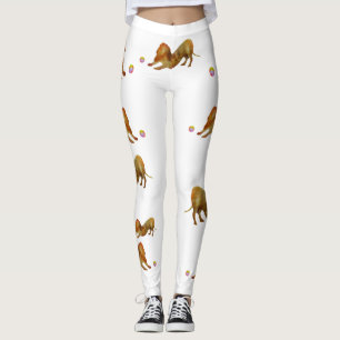 Leggings Dachshund Chien & Ball Watercolo