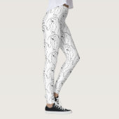 Leggings Dachshund Head, Art Drawing Leging (Droite)