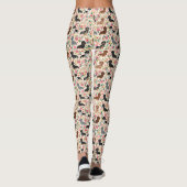 Leggings Dachshund, légume de chien floral (Dos)