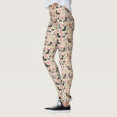 Leggings Dachshund, légume de chien floral (Gauche)