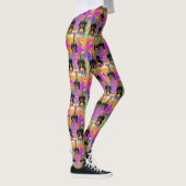 Leggings Dachshund noir et feu (Droite)