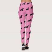 Leggings Dachshund Poil Long - Silhouette 1 (Dos)