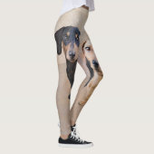 Leggings Dachshund (Smooth) Peinture - Art Chien original (Droite)