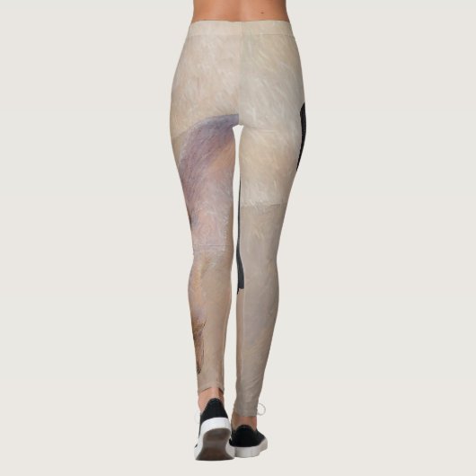 Leggings Dachshund (Smooth) Peinture - Art Chien original (Dos)