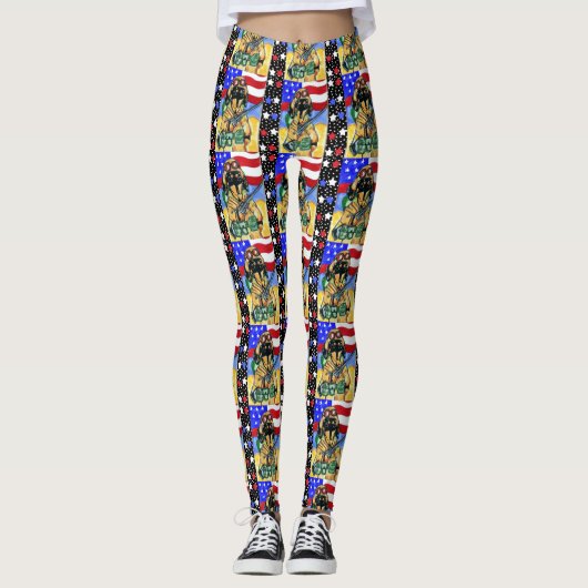 Leggings Dachshund Soldat (Devant)