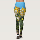 Leggings Daffodiles à deux tons étonnants Photographie flor (Dos)