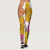 Leggings Daffodils colorés Fleurs Design (Dos)