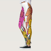 Leggings Daffodils colorés Fleurs Design (Gauche)